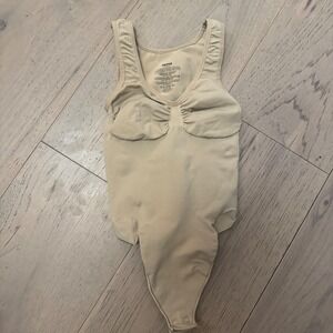 Skims Seamless Sculpt Bodysuit Brief Ruched Bust Sand Beige Small S/P